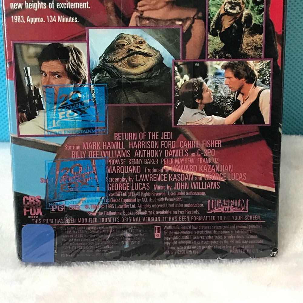 Collectible Star Wars Return of the Jedi (VHS, 1995) Original Trilogy New Sealed - Picture 8 of 13